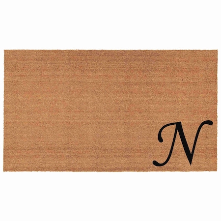 Calloway Mills Monogram Door Mat, Black, Natural, 18 in W x 30 in L 153621830N